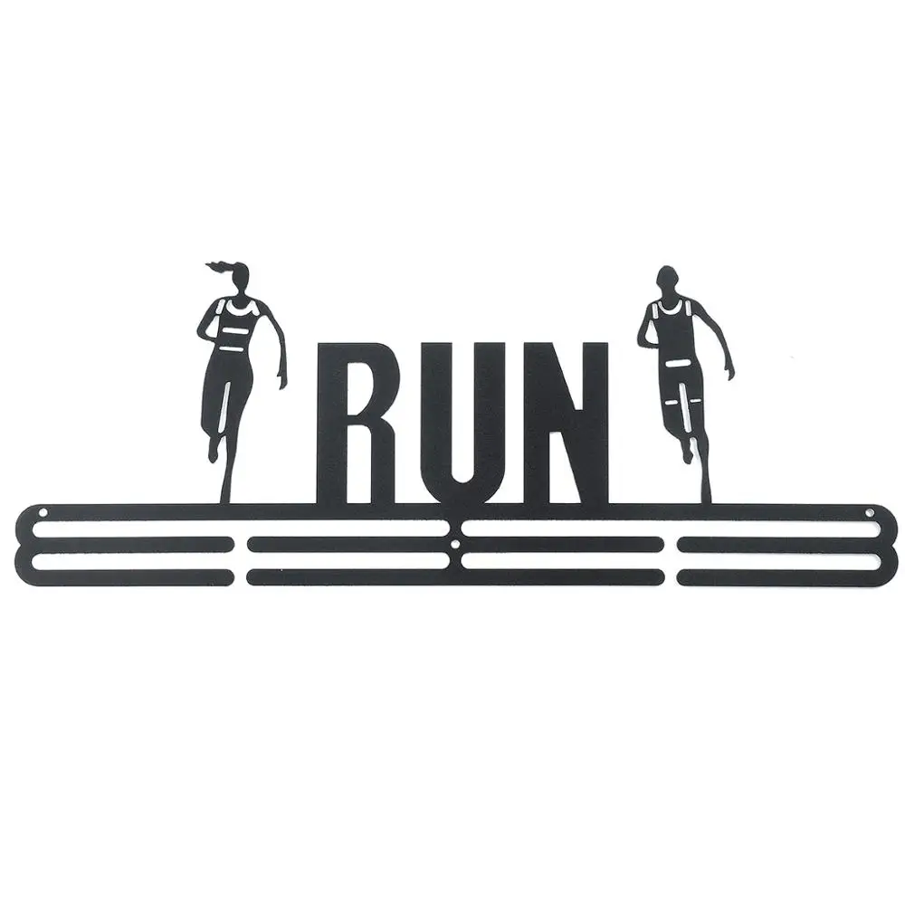 Run Нержавеющая сталь медаль Вешалка медаль держатель дисплей стойка Бег Плавание гимнастика марафоны велосипед Спорт медаль подарок украшение - Цвет: Run