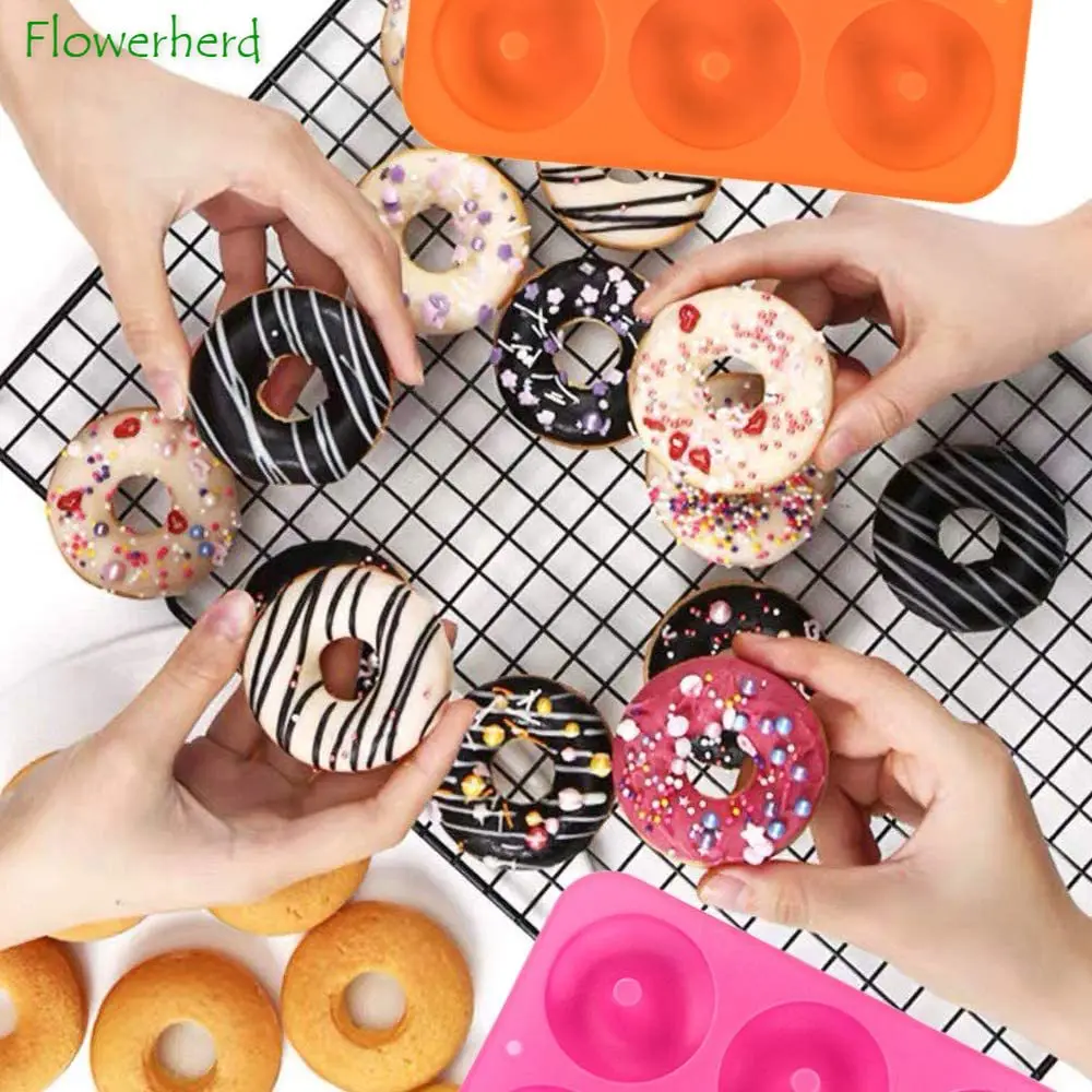 Силиконовые формы для выпечки в виде пончиков антипригарные Круглые Формы