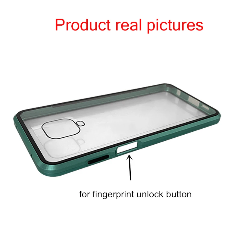 

For Xiaomi Redmi Note 9s 9 Pro Max Phone Case Double Sided Glass 360 Full Protection Cover Magnetic Adsorption Metal Frame Case