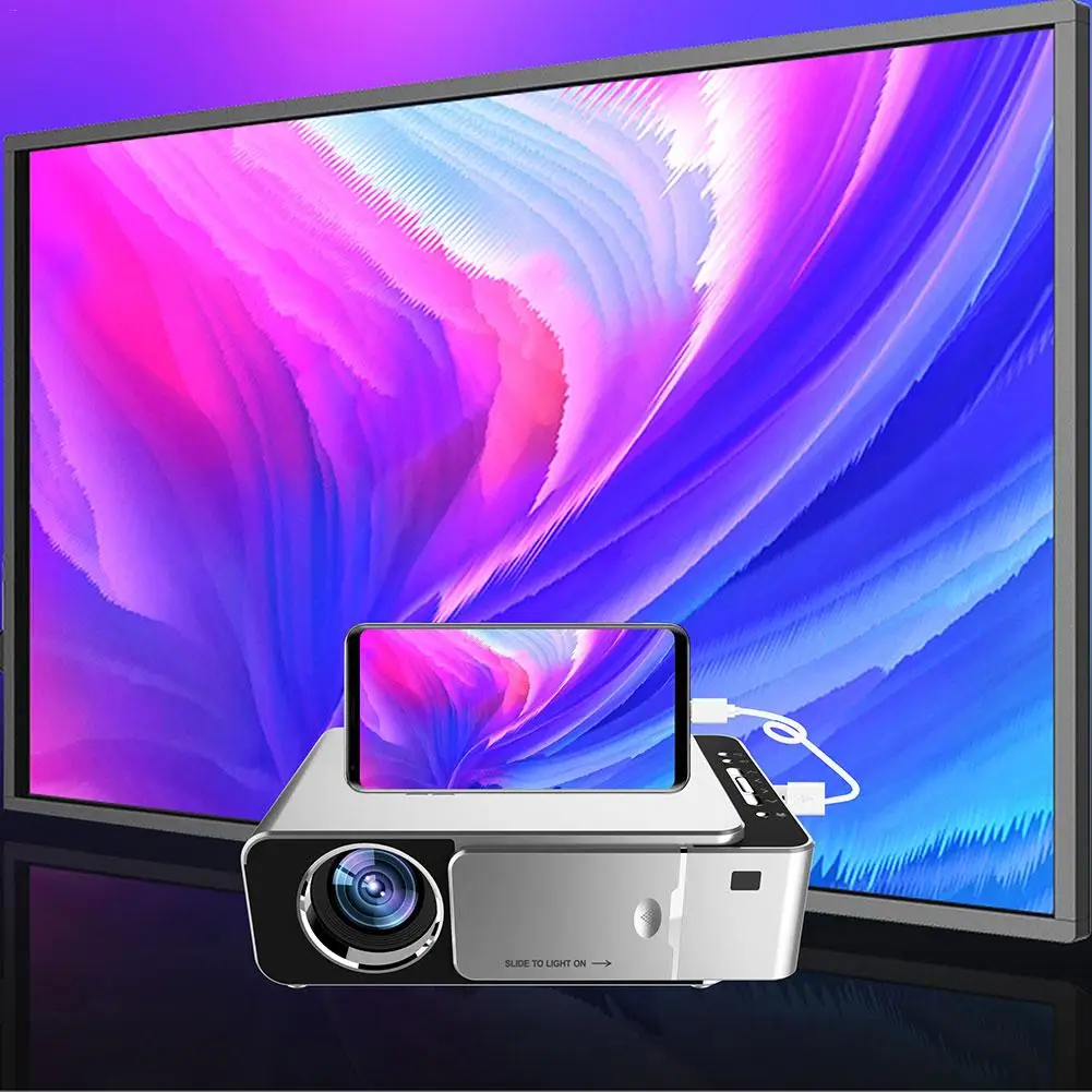 T6 3500 люмен Мини Портативный Full HD светодиодный проектор 4K 3D 1080P домашний кинотеатр Beamer Android 9,0 wifi та же версия экрана Video Pro