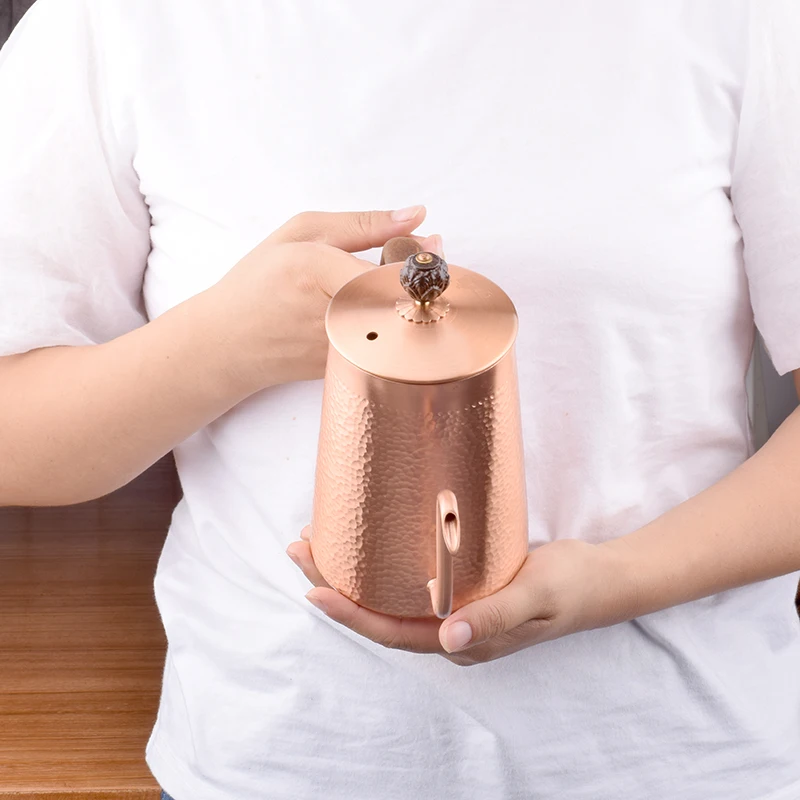 Red copper coffee pot swan neck drip pot long mouth 700mlfor single coffee