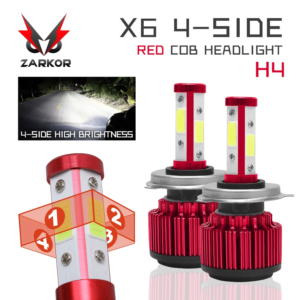 Zarkor X6 светодиодный светильник для головы автомобиля H1 H3 H4 H7 H8 H9 H11 9004 9005 9006 880 881