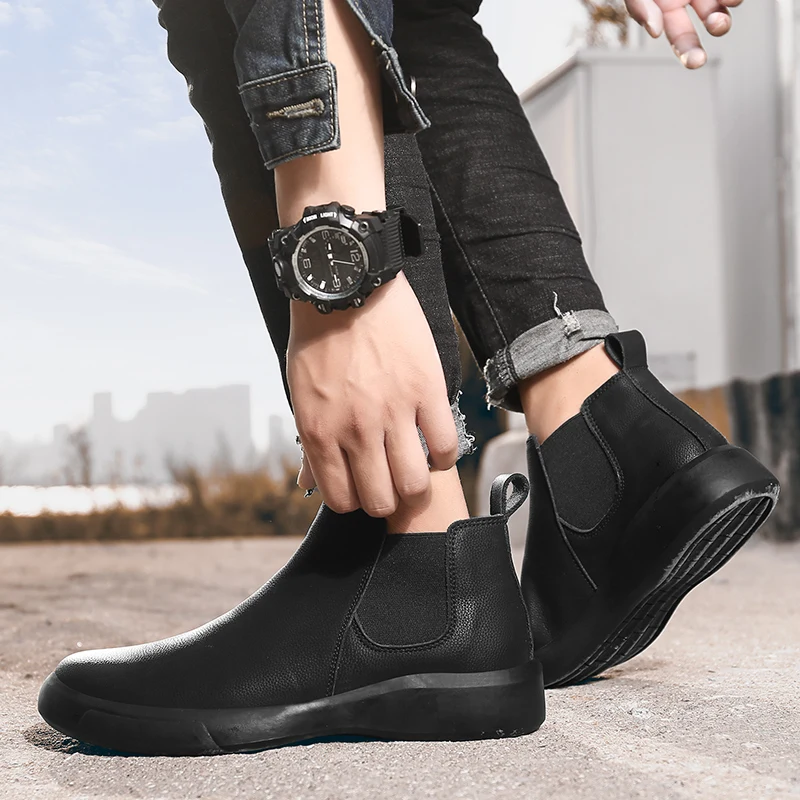 

sneaker hot black for causal sapato shoe lather leather spring moccasins Moccasins hombre sapatos de para 2020 cuero home Mens