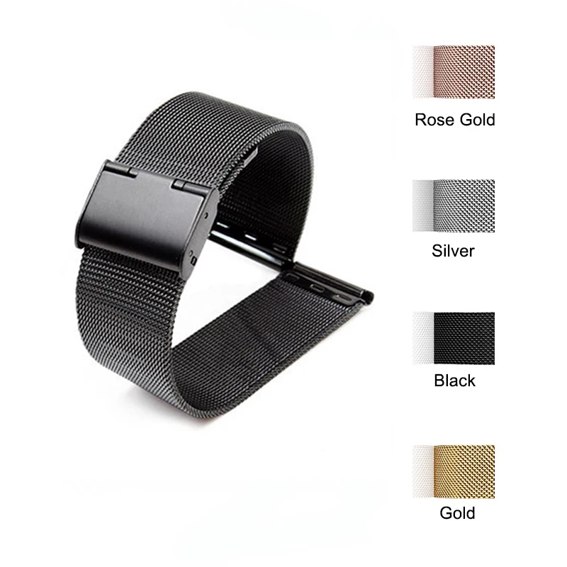 Ремешок из нержавеющей стали для наручных часов универсальный плетеный