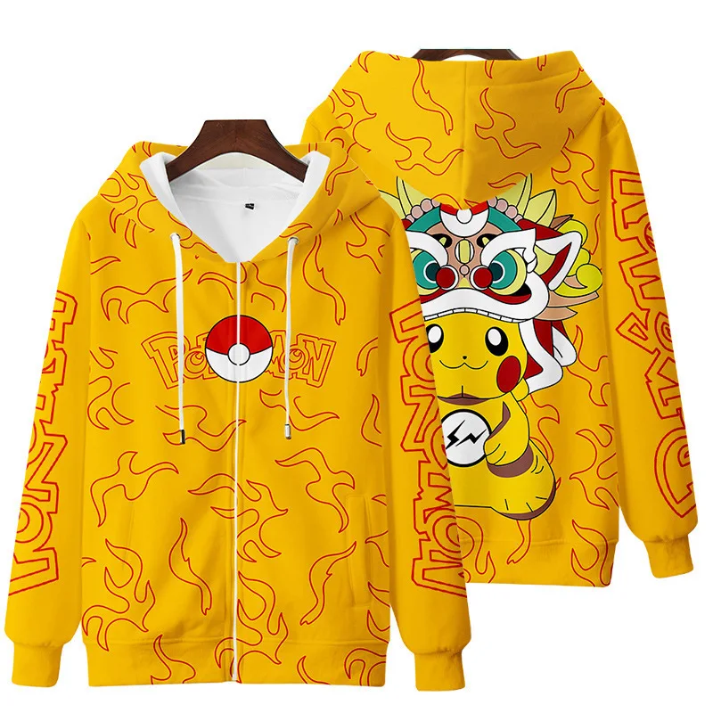

Boys and Girls Jackets Anime Sweatshirt Hoodie 2021 Oversized Men's Women's Zipper Sweatshirt Jacket Harajuku 3D Printing Cute C