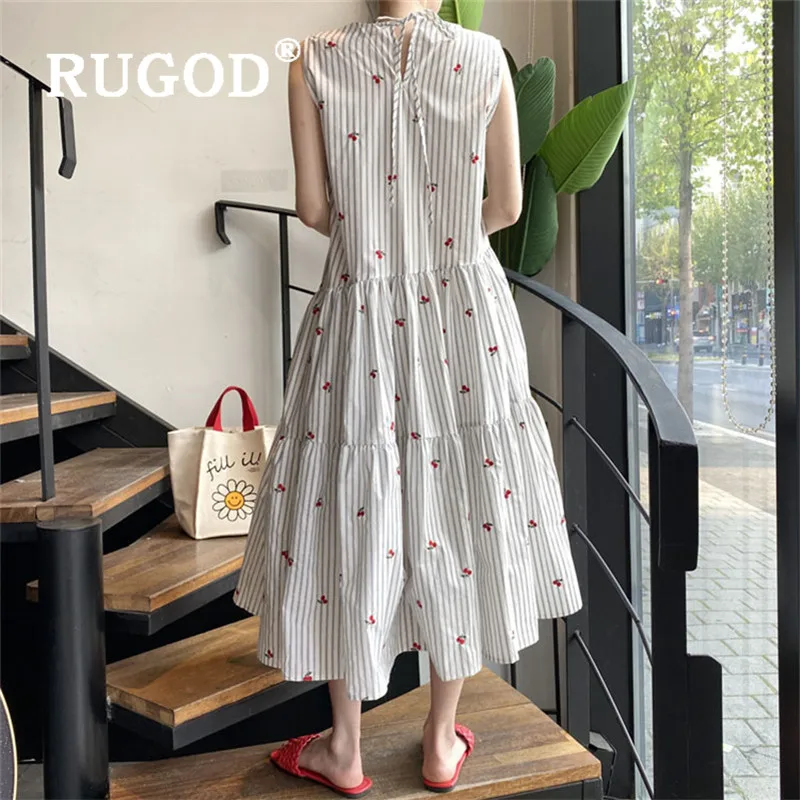 Женское платье без рукавов RUGOD Элегантное Длинное Летнее Платье макси с