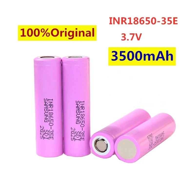 

100% Original 18650 3500mAh 10A discharge INR18650-35E 3.7v 18650 battery 3.7V rechargable Battery+free shipping