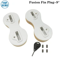 sup board surfing fin double tabs plug white 9 degree fusion fin box plastic fin plugs with fin key