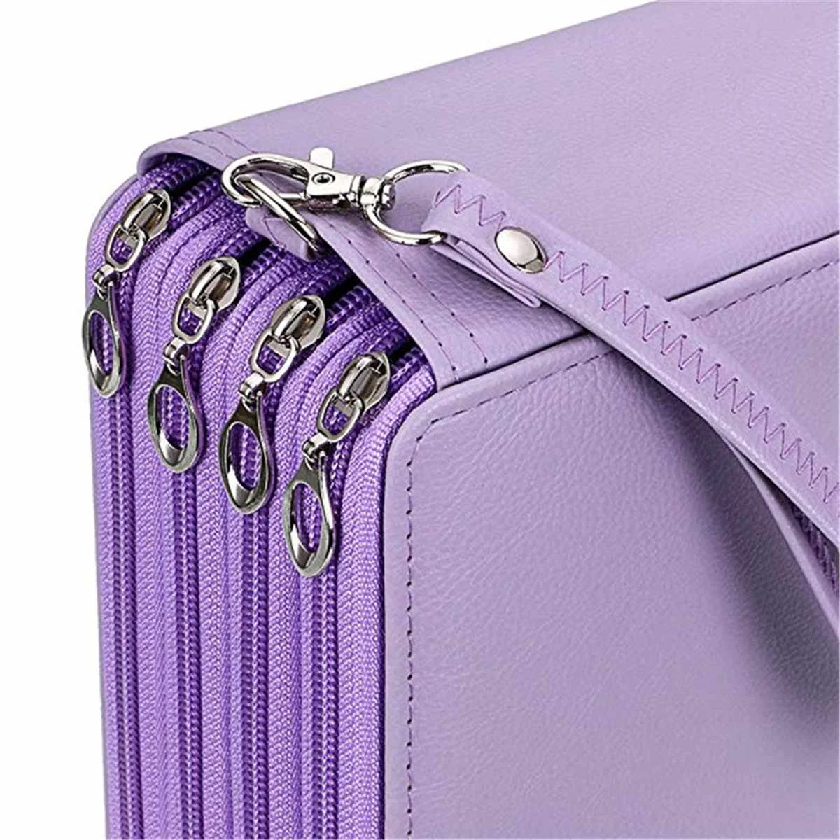 

200 Holes PU Leather School Pencil Case Large Capacity Colored Pencil Bag Box Multi-functional Pencilcase For Art Supplies Gift
