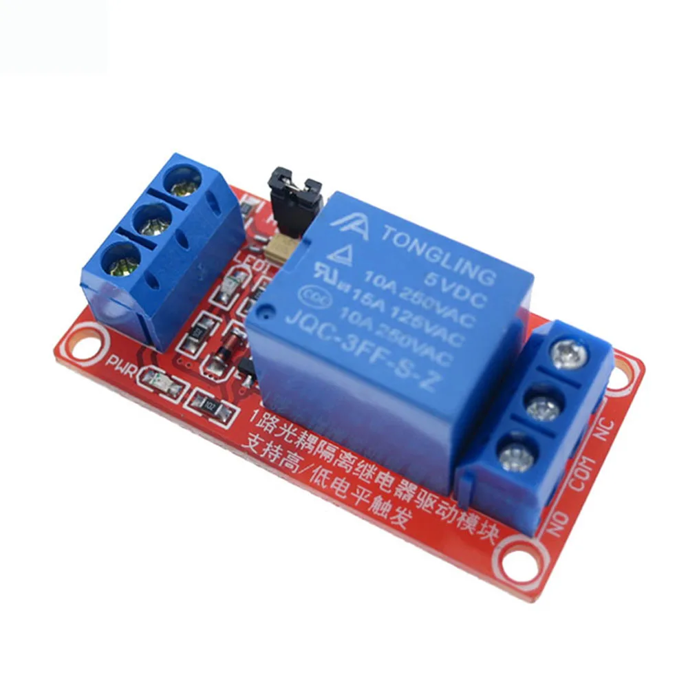 Один 1 канальный 5 вольтовый релейный модуль платы щит для Arduino со стандартным