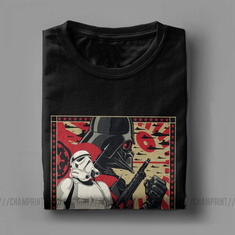 Футболка Star Wars Мужская имперская агитация размера плюс одежда Короткие топы футболки с круглым вырезом из чистого хлопка футболки размера плюс