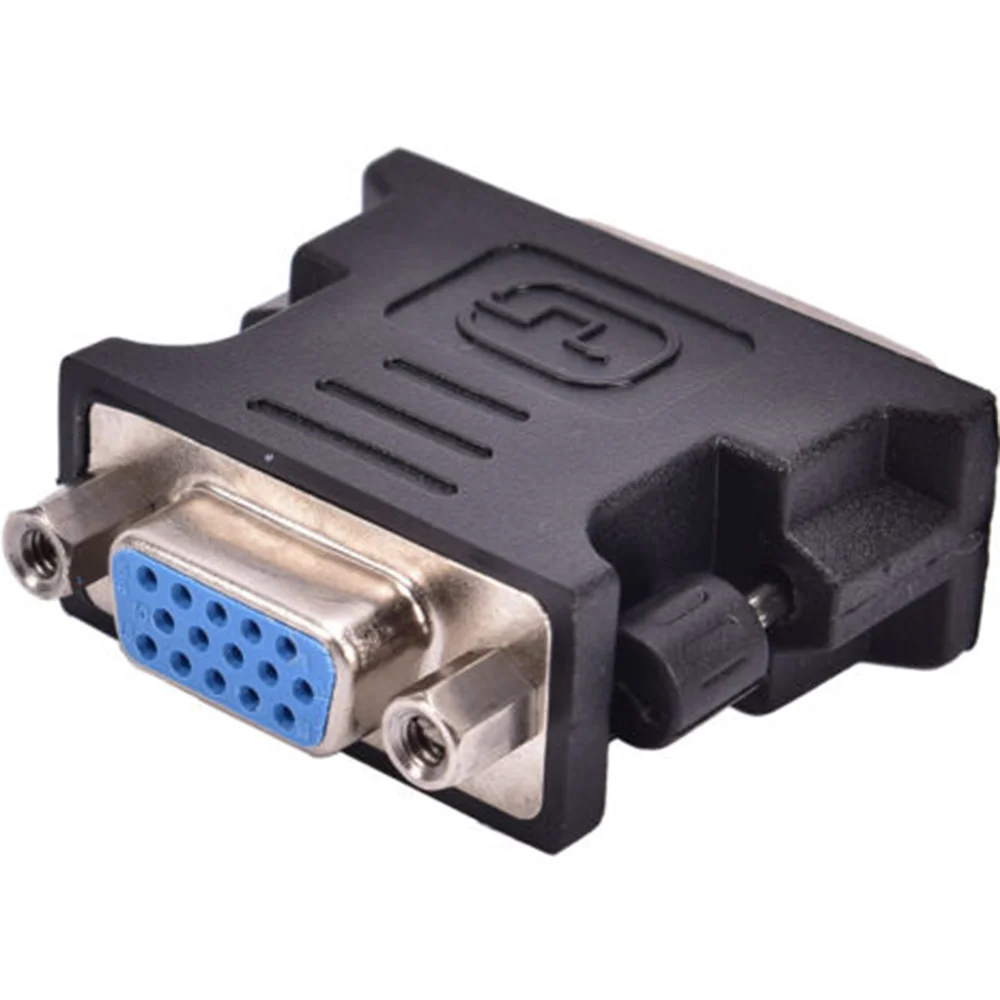 1080P HDMI черный DVI TO VGA адаптер A / I SVGA HD15 аналоговый монитор конвертер TS
