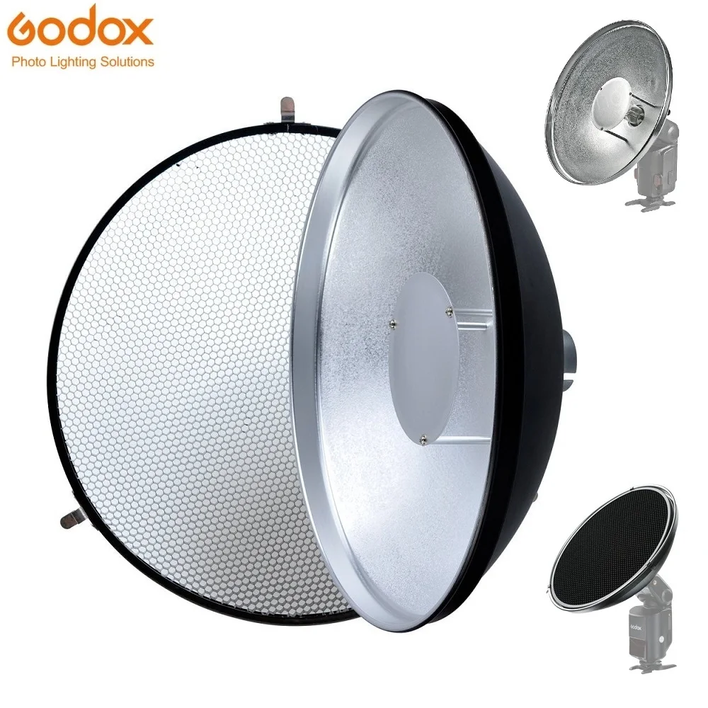 Фотовспышка Godox Beauty Dish с сеткой диффузор для фотовспышки WITSTRO Speedlite AD180 AD360 AD200 AD360II
