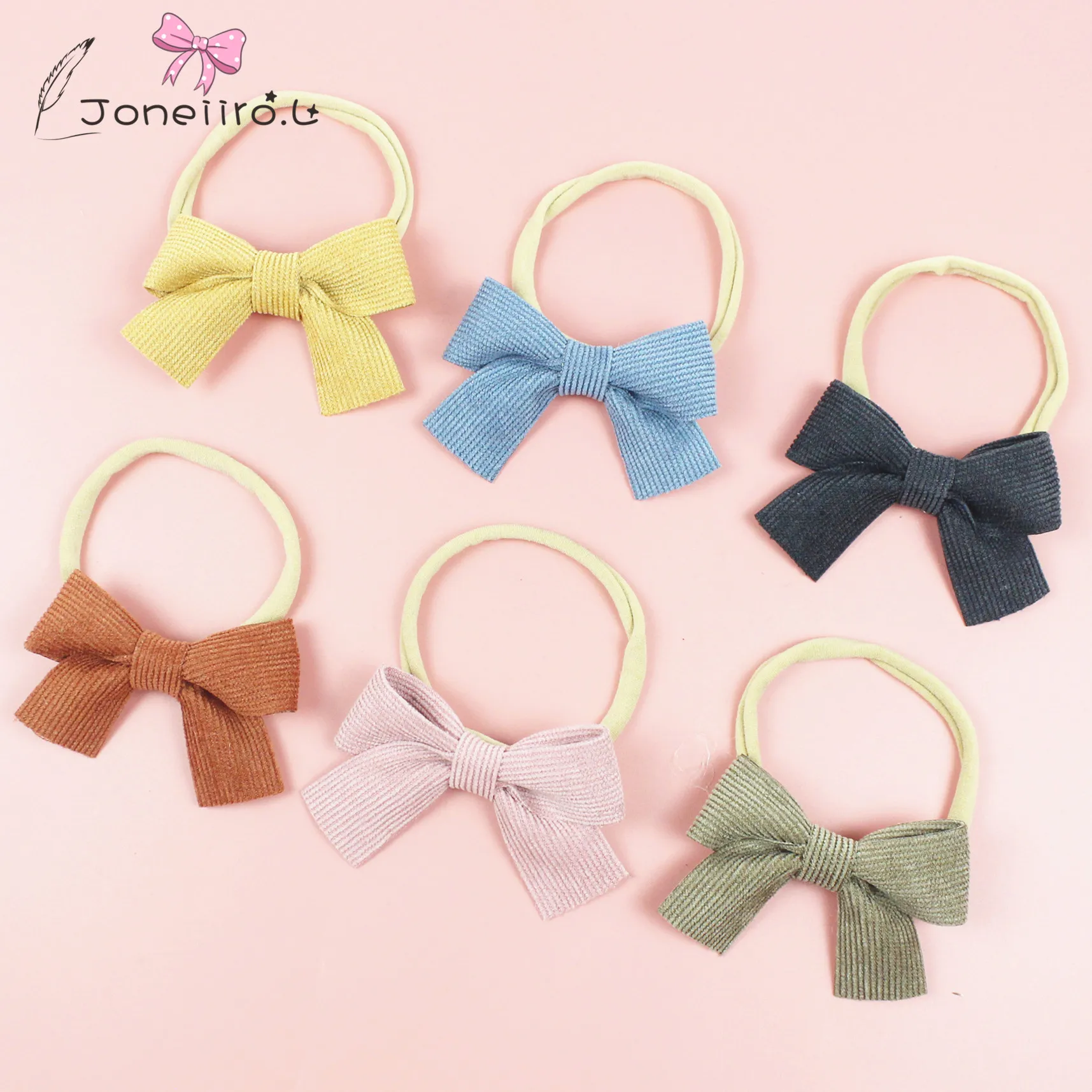Вельвет бант нейлон повязки для детей реквизит фотосъемки маленьких девочек