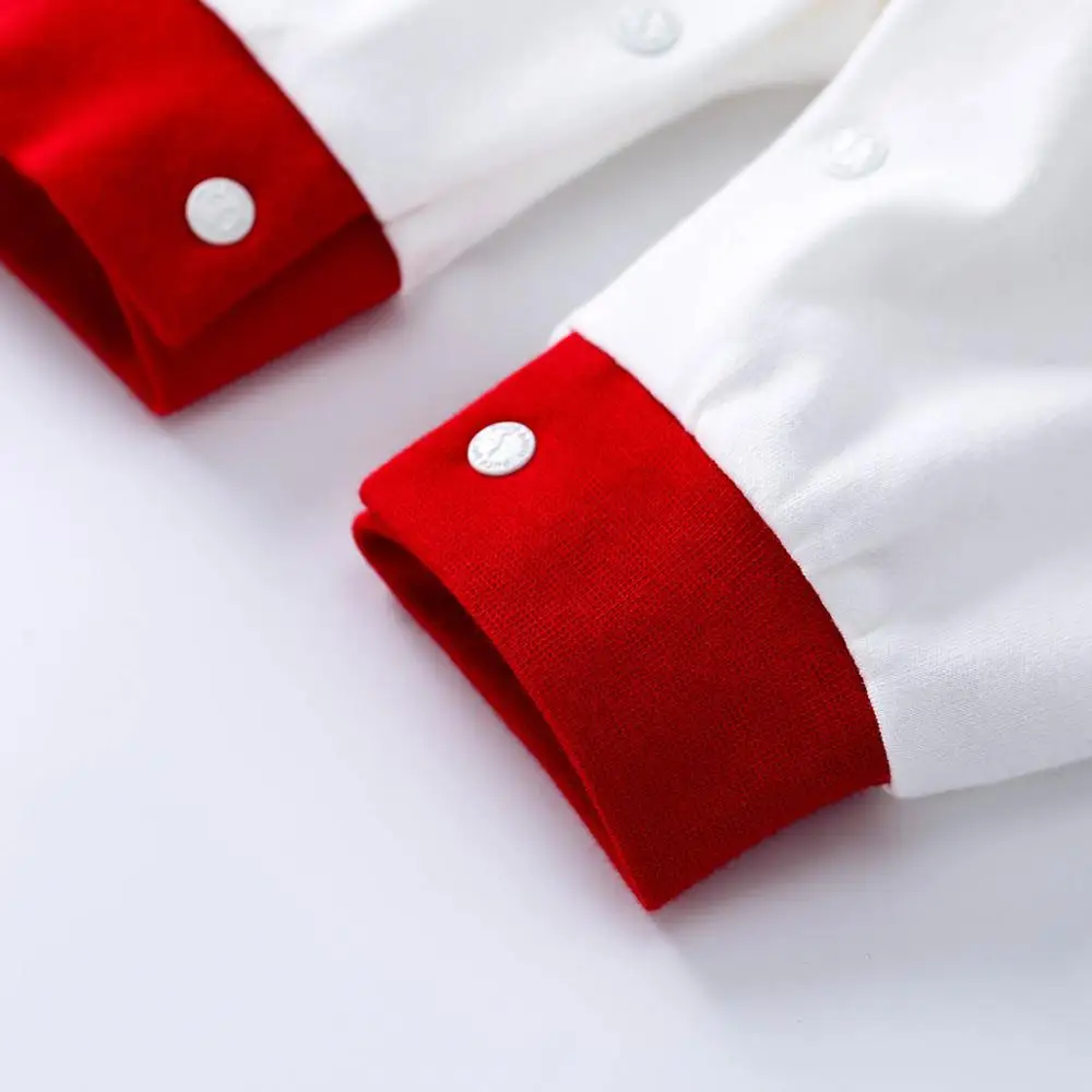 Детский цельный Рождественский костюм для новорожденных хлопковый комбинезон