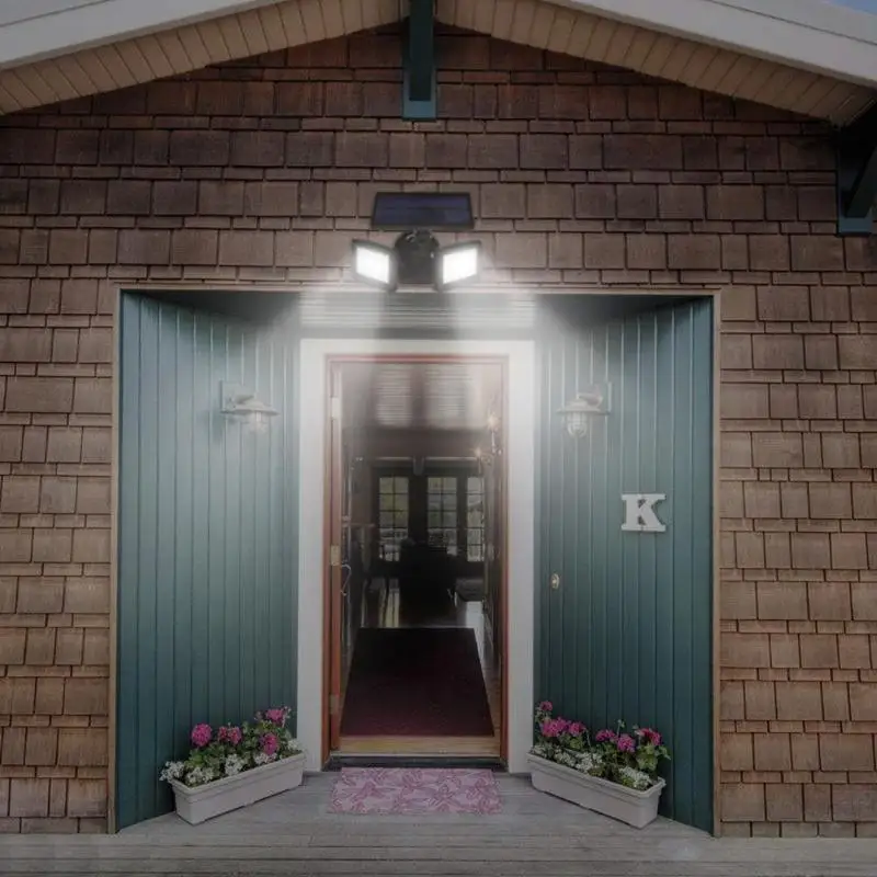 48 светодиодов s двойная головка солнечный свет радар датчик точечный светильник