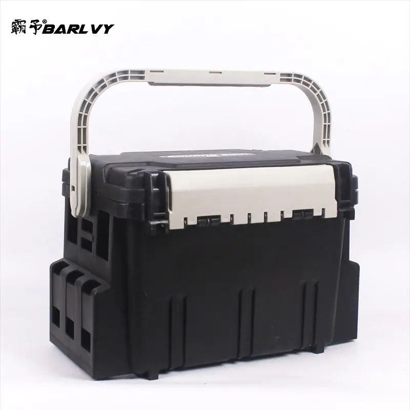 

45*30*30cm PP Big Fishing Tackle Box High Quality Plastic Handle Fishing Box Carp Fishing Tools Fishing Accessories