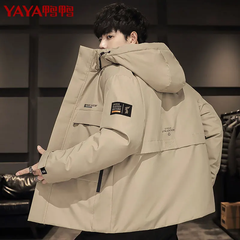 Winter New down Jacket Men's Short Hood Youth Leisure Fashion and Handsome Baggy Coat winter jacket