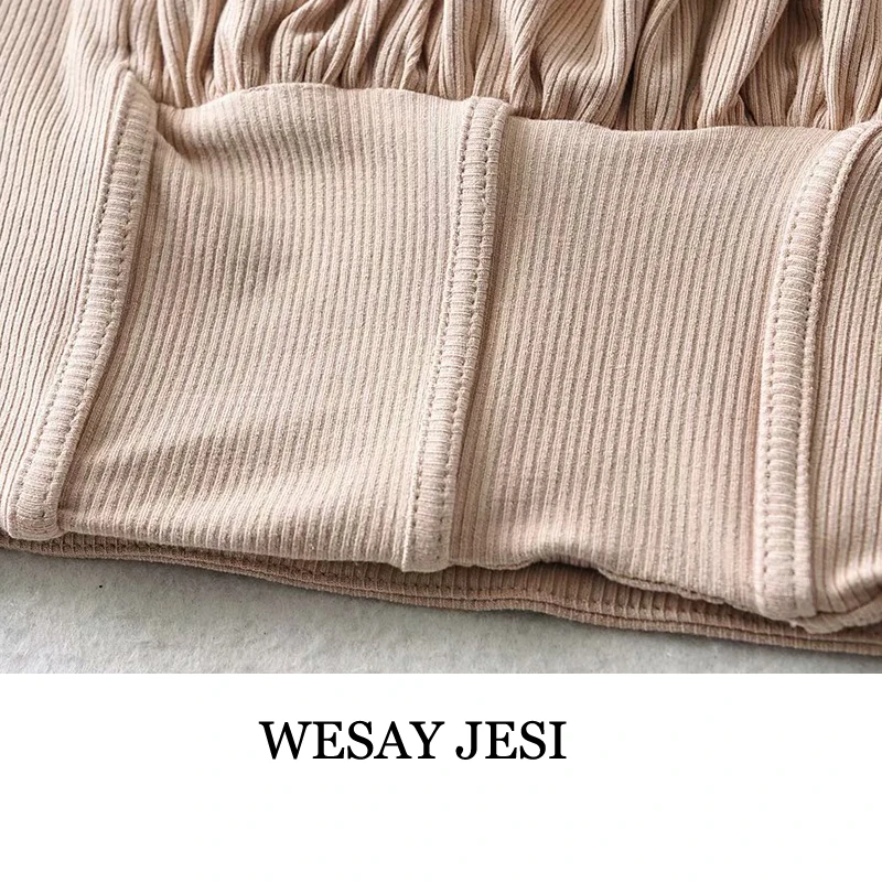 

WESAY JESI 2021 Summer Sexy Tank Top Women Chic Sleeveless Backless Beach Tops Solid Color Square Collar Club Wear Crop Top