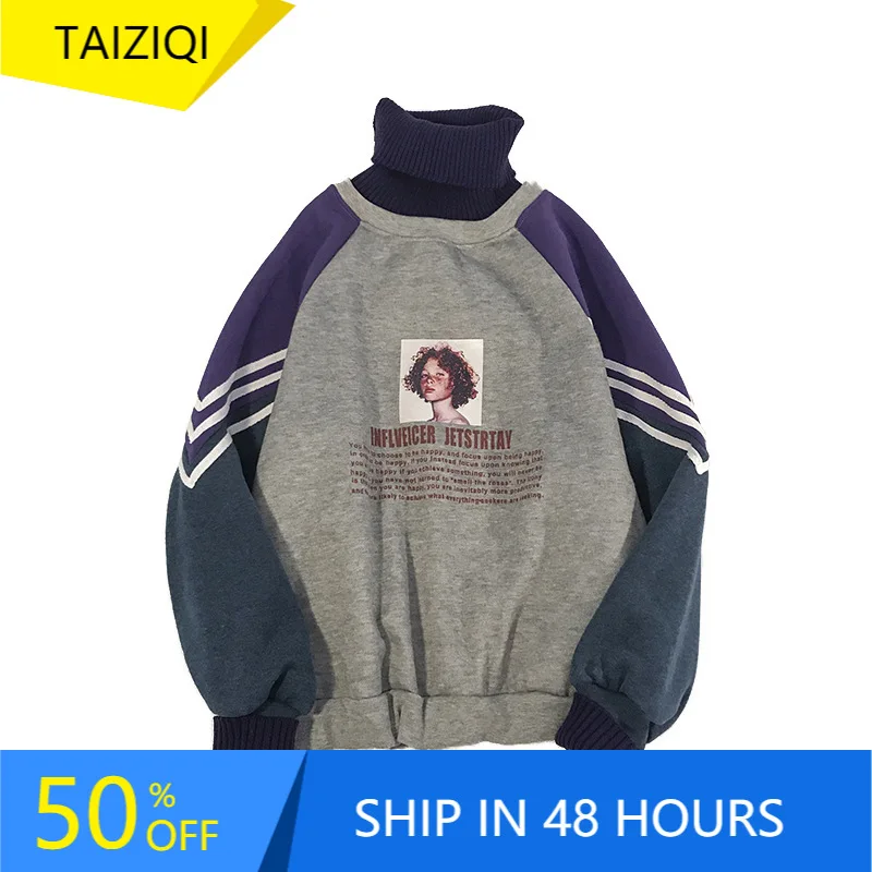 Fashion Mens Clothes 2020 Wind Leisure Hoodies Loose Turtleneck Cousin Himself Sudadera Hombre Hoody | Мужская одежда