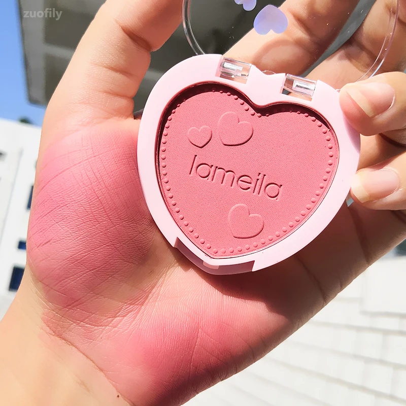 Blush Makeup Love Palette 4 Color Mineral Powder Peach Red Rouge Lasting Natural Hawthorn Cheek Tint Waterproof Blusher Cosmetic | Красота и