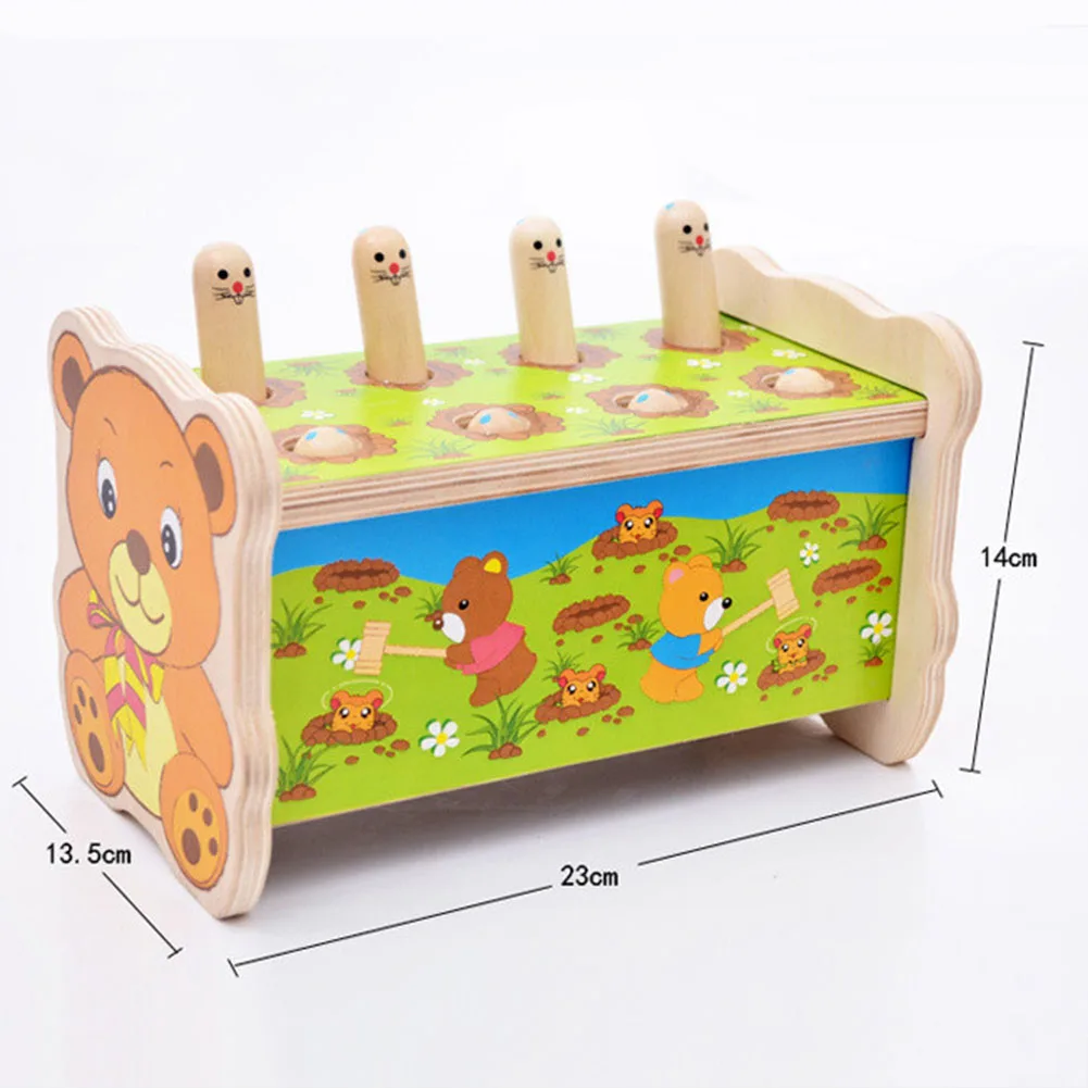 

Kids Pounding Puzzle Toy Bear Whack Game Machine Children Toddlers Pounding Puzzle Toy Gift Education Toys For Children