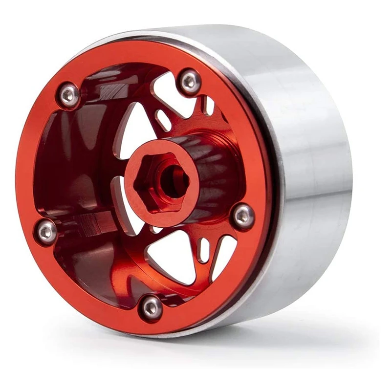 

4 Pcs 2.2 Inch Metal Beadlock Wheel Rims for 1/10 Scale AXIAL SCX10 D90 TRX4 Wraith 90048 RR10 RC Crawler