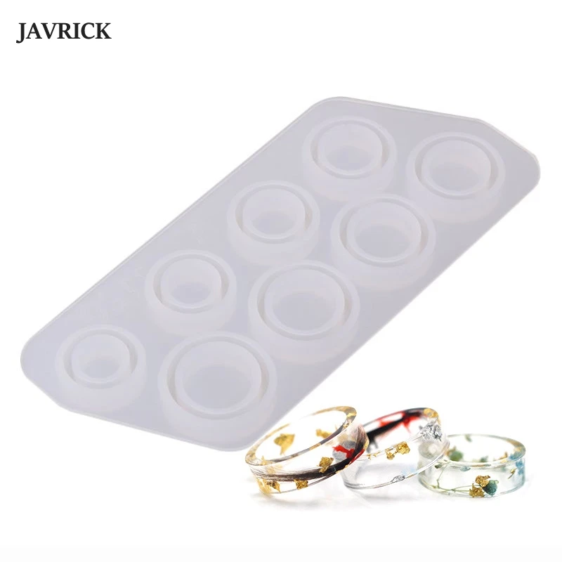 

Flat Rings Silicone Molds For Epoxy Resin Collection Handmade DIY Jewelry Making Transparent Crystal Epoxy Mold Jewellery Tool