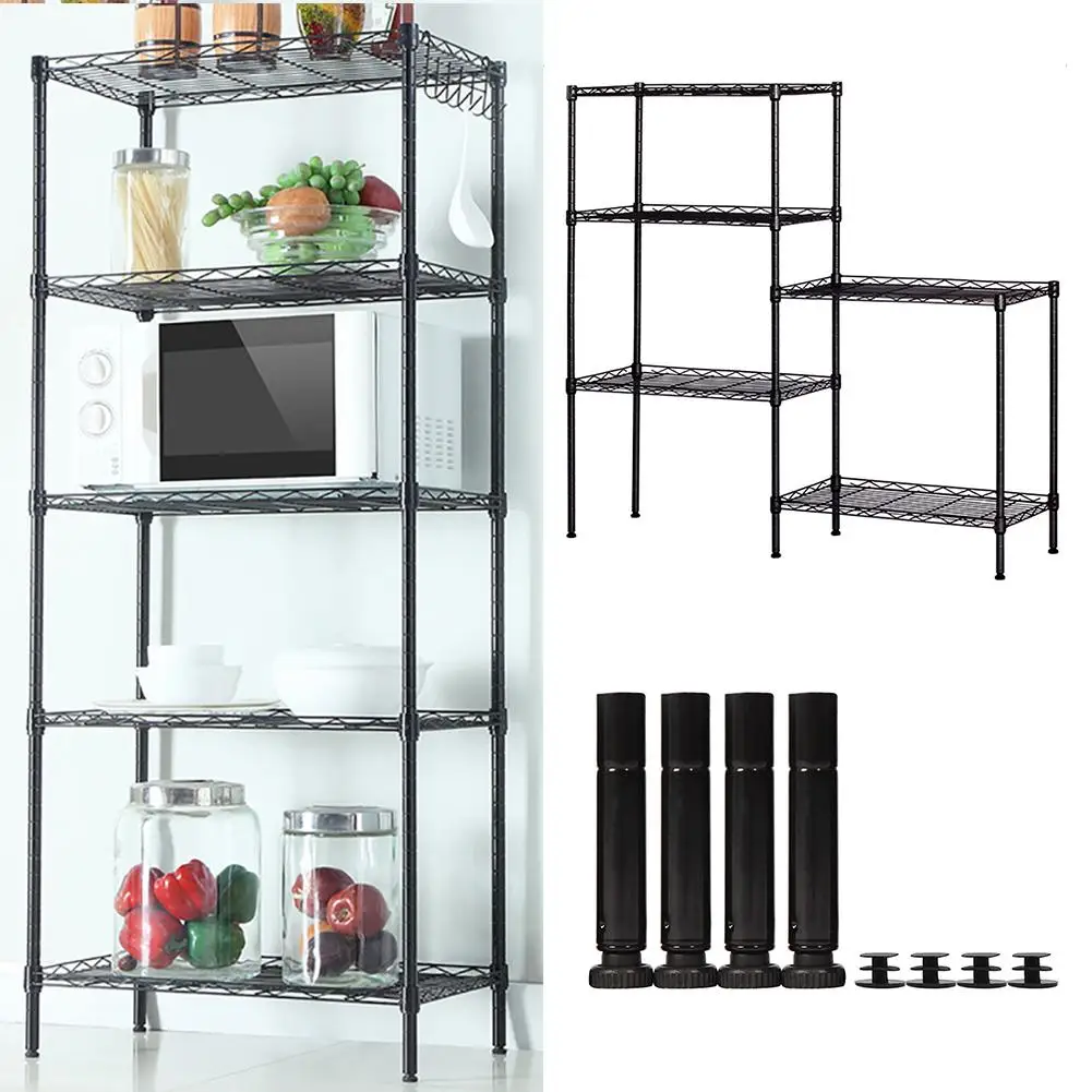 

Multi Layers Storage Rack Kitchen Cabinet Bottle Spice Jars Bathroom Furniture Dampproof Organizer with Metal Mesh