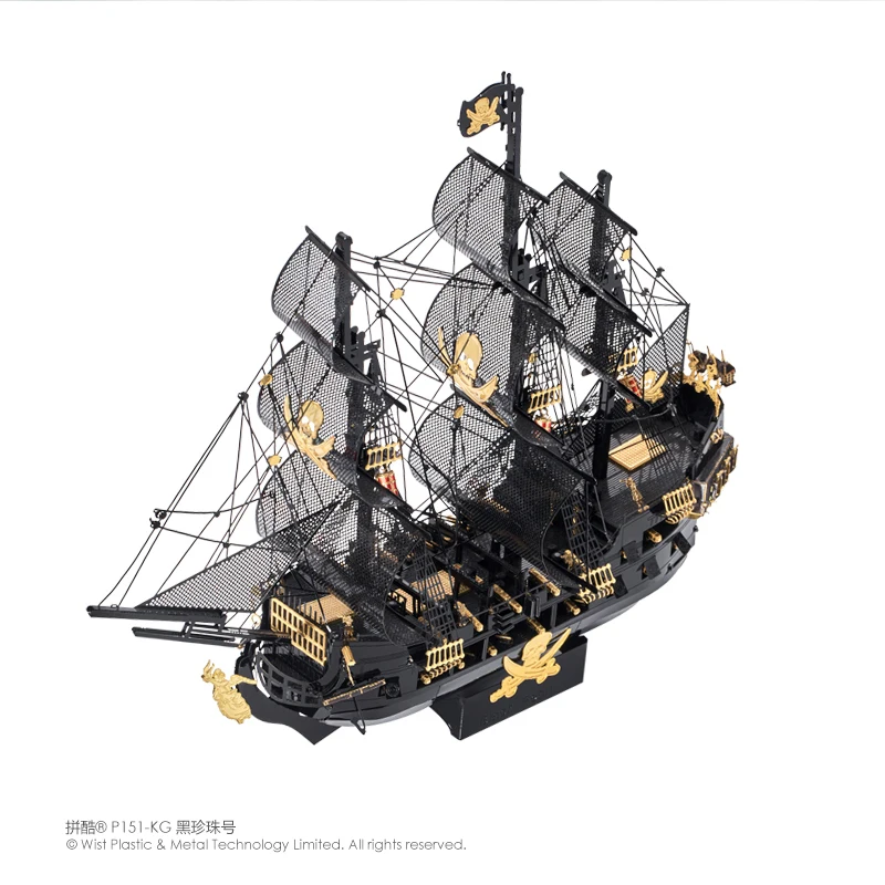 

Piececool 3D Metal Puzzle THE BLACK PEARL Boat model KITS Assemble Jigsaw Puzzle DIY Gift Toys For Children