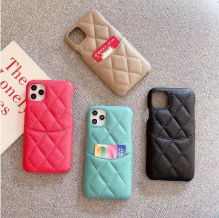 

CC02 Soft PU Back Cover Leather Case Card Holder Pocket For iPhone12 11 Pro 7 8 Plus XR XS Max Luxury Brand Accessories Bag