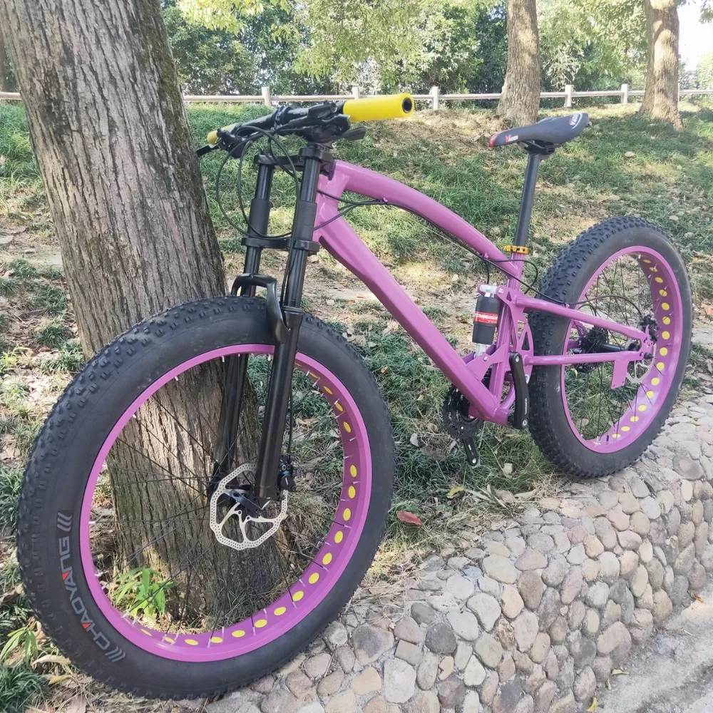 Kalosse Зимний велосипед с полной подвеской M310 26*4,0 дюймов толстый горный велосипед 24 скорости 26er