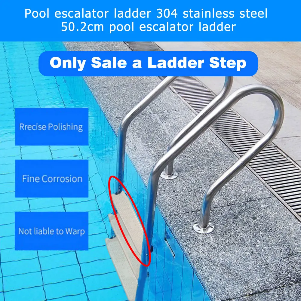 

Swimming Pool Pedal Pool Ladder Rungs Replacement Ladder Steps with 2 Screws Anti Slip Accessories