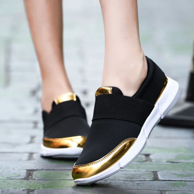 Женские Дышащие туфли без шнуровки мягкие повседневные на плоской