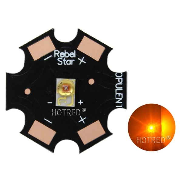 Yellow 590-595nm 10 шт. LUXEON Rebel ES 3 Вт высокое мощность светодиодный светильник Излучатель Чип Диод Белый теплый белый желтый 3,2-3,4 в 700mA 20 мм PCB - Испускаемый цвет: Yellow 590-595nm