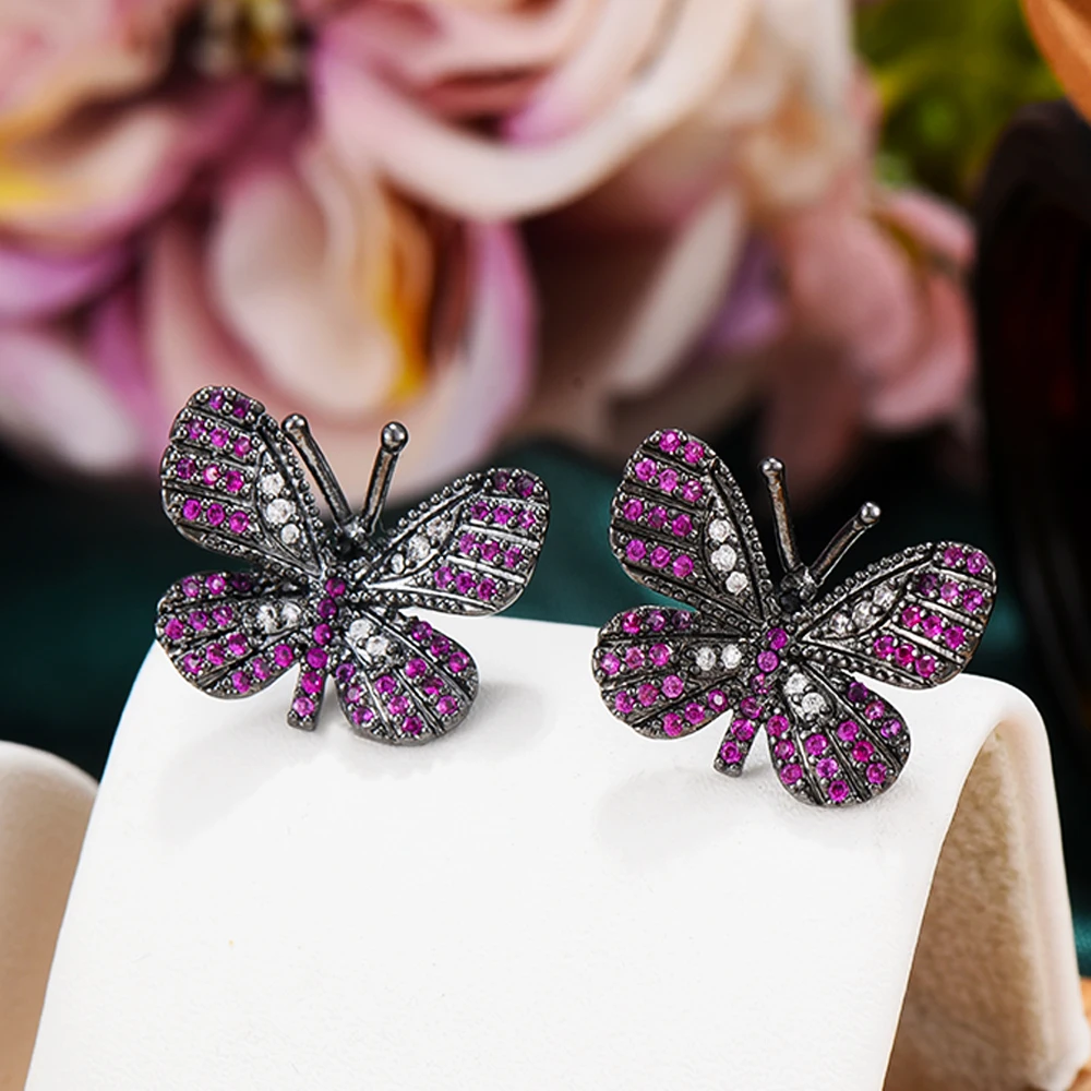 

SORAMOORE Luxury Cute Butterfly Trendy High Quality Pearl Earrings Naija Wedding Party Earring Fashion Jewelry for Women Girl