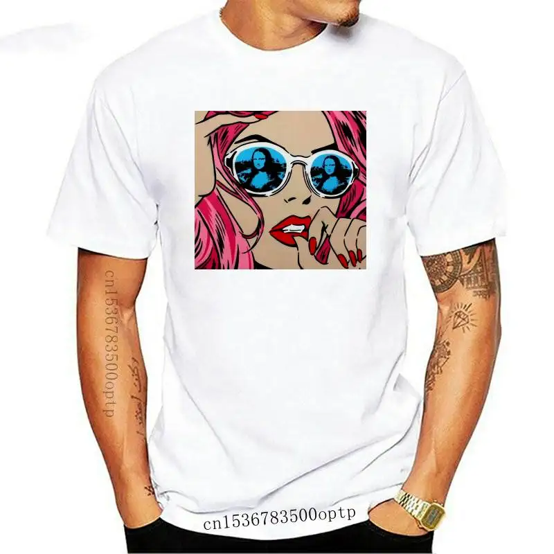 

2021 New T shirt Women cool Girl with glasses printed T-shirt Harajuku T-shirt female fashion white tops T Shirt femme clothing