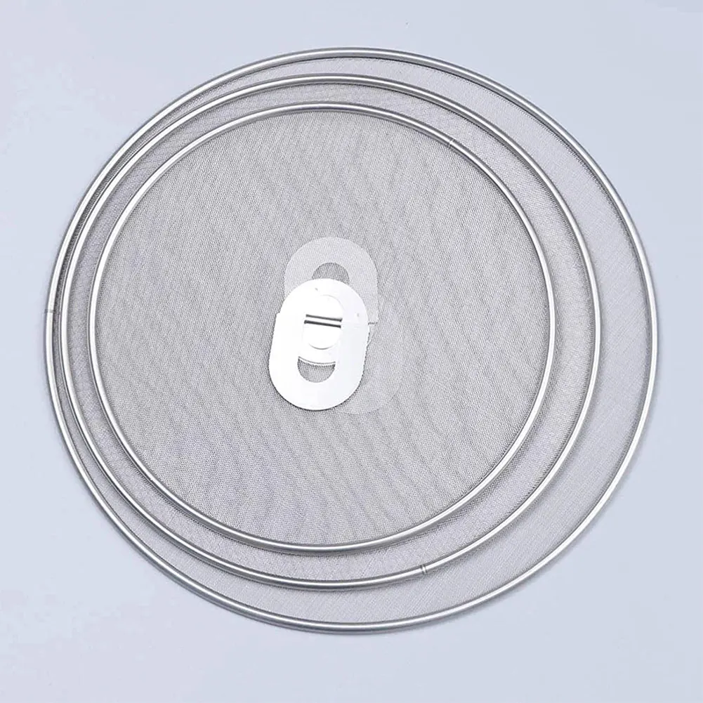 

Frying Pan Cover Splatter Screen Stainless Steel Shield Mesh Guard Grease Oil Proof Shield Protector 33cm 29cm 25cm Pot Lid 3PCS