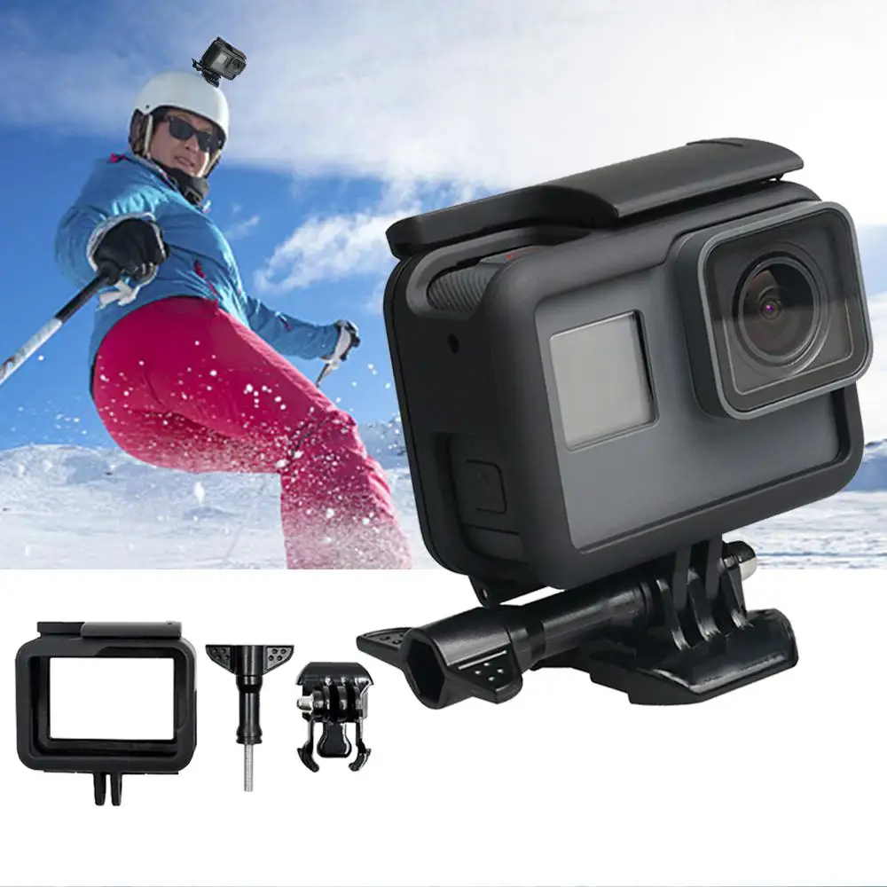 BEESCLOVER пластиковая рамка чехол для Gopro Hero 5/6/7 Черная Камера Вертикальная защита Спортивная камера