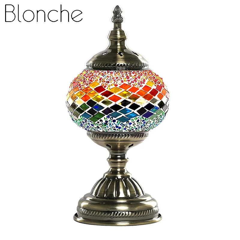 Настольная лампа Blonche E14 в средиземноморском ретро стиле настольная с турецкой