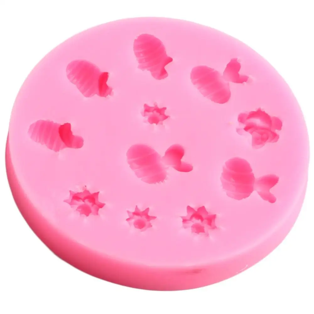 

Cute Bee Fondant Mold Flower Silicone Molds DIY Baby Birthday Cake Decorating Tools Candy Polymer Clay Chocolate Gumpaste Moulds