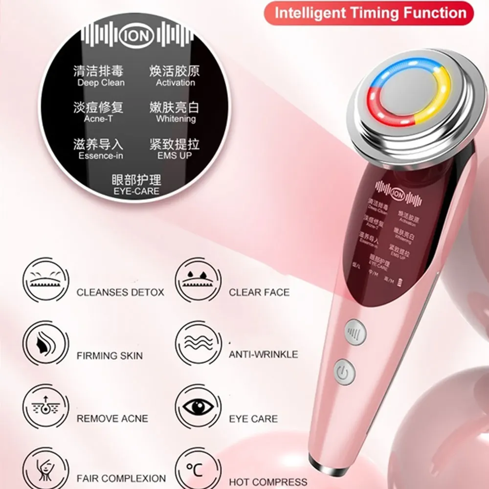 7 в 1 светодиодный массажер для лица и шеи | Красота здоровье