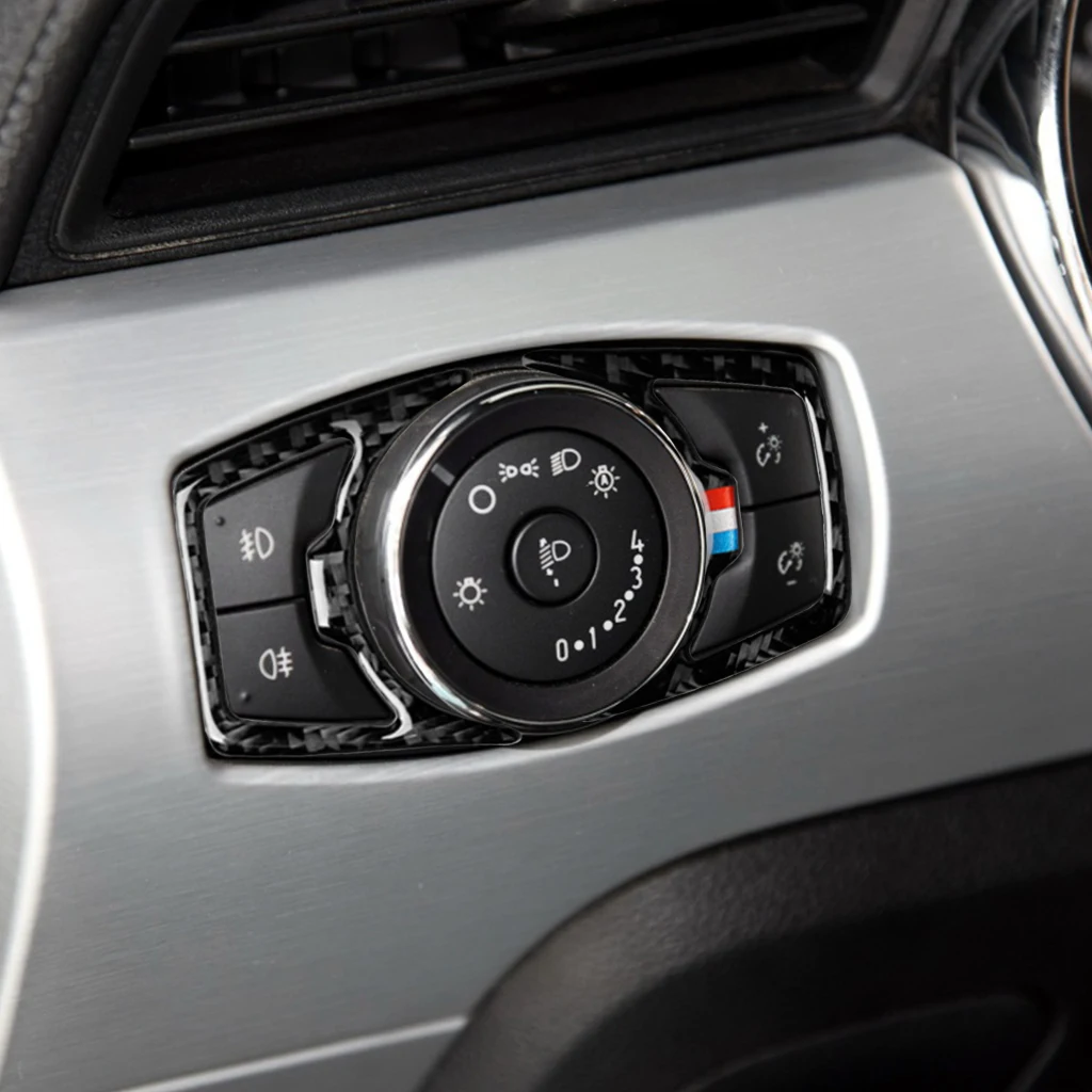 Рамка из углеродного волокна для переключателя фар и динамиков подходит Ford Mustang