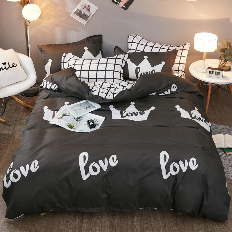 

Quilt Cover Queen Full King Single Size Children Cartoon Duvet Cover Bedclothes Comfortable Bedding Set Cute Bed Sheets