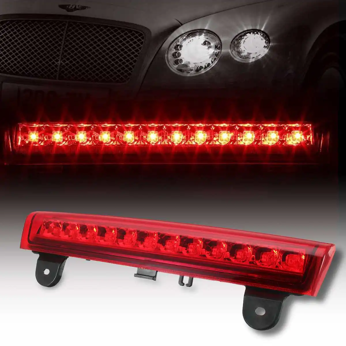 Светодиодный автомобиль красный антенна на заднюю часть крыши 3RD стоп светильник