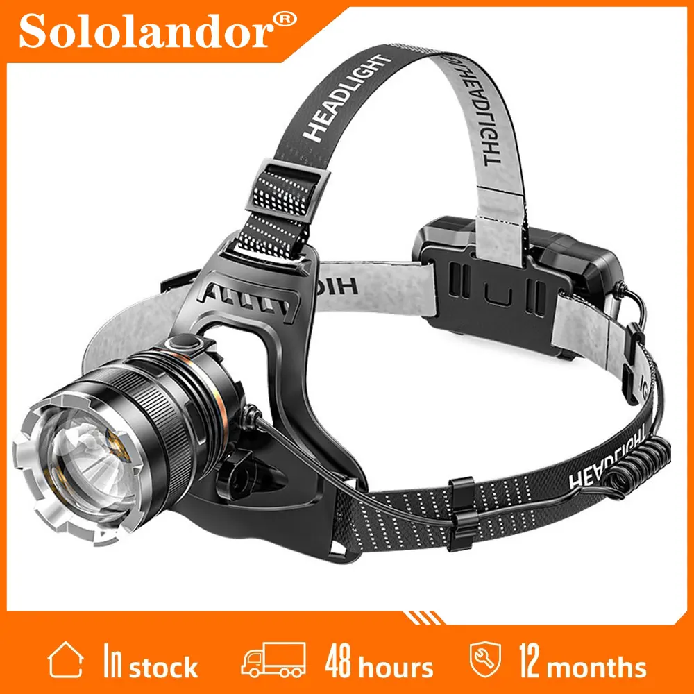 

Налобный фонарь XHP50 светодиодный, водонепроницаемый, с зарядкой от USB, 500 метров