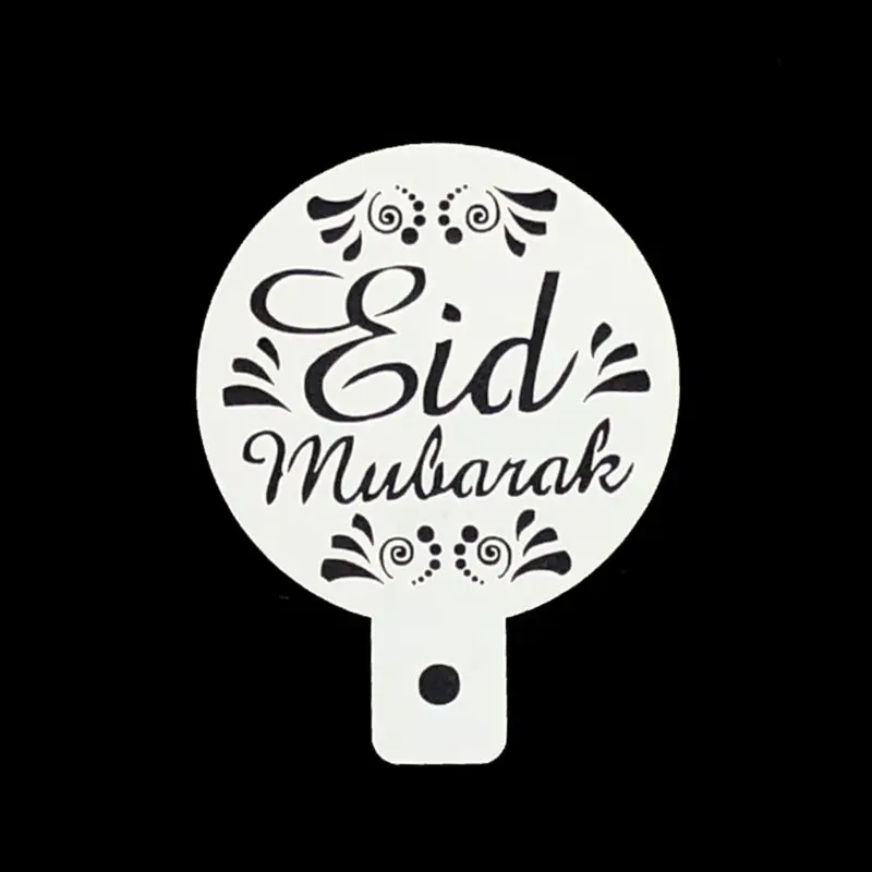 

6Pcs/Set Eid Mubarak Ramadan Coffee Flower Spray Stencils Cake Decorating DIY Fondant Template