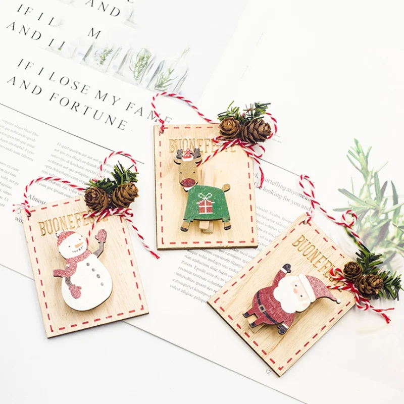 Рождественский окрашенный деревянный знак Рождественская елка украшения