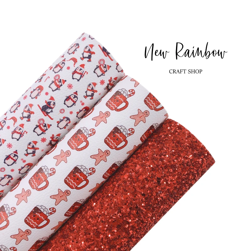 Новый рождественский лист из искусственной кожи радужной расцветки 30 х2 2 см/A4 с