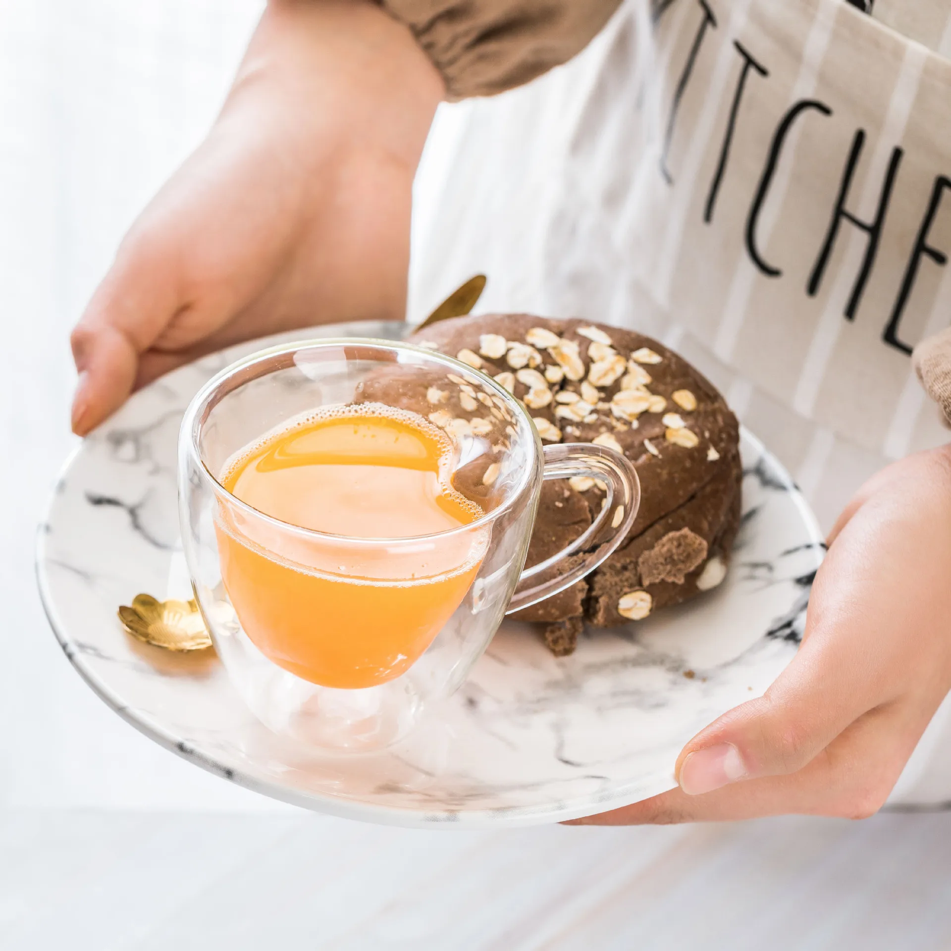 Стеклянная кружка в форме сердца с ручкой чашка для молока сока воды посуда дома